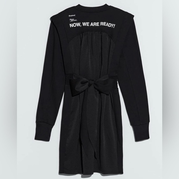 ZARA SHOULDER PAD DRESS Black 0085/683 SIZE M - Picture 4 of 6